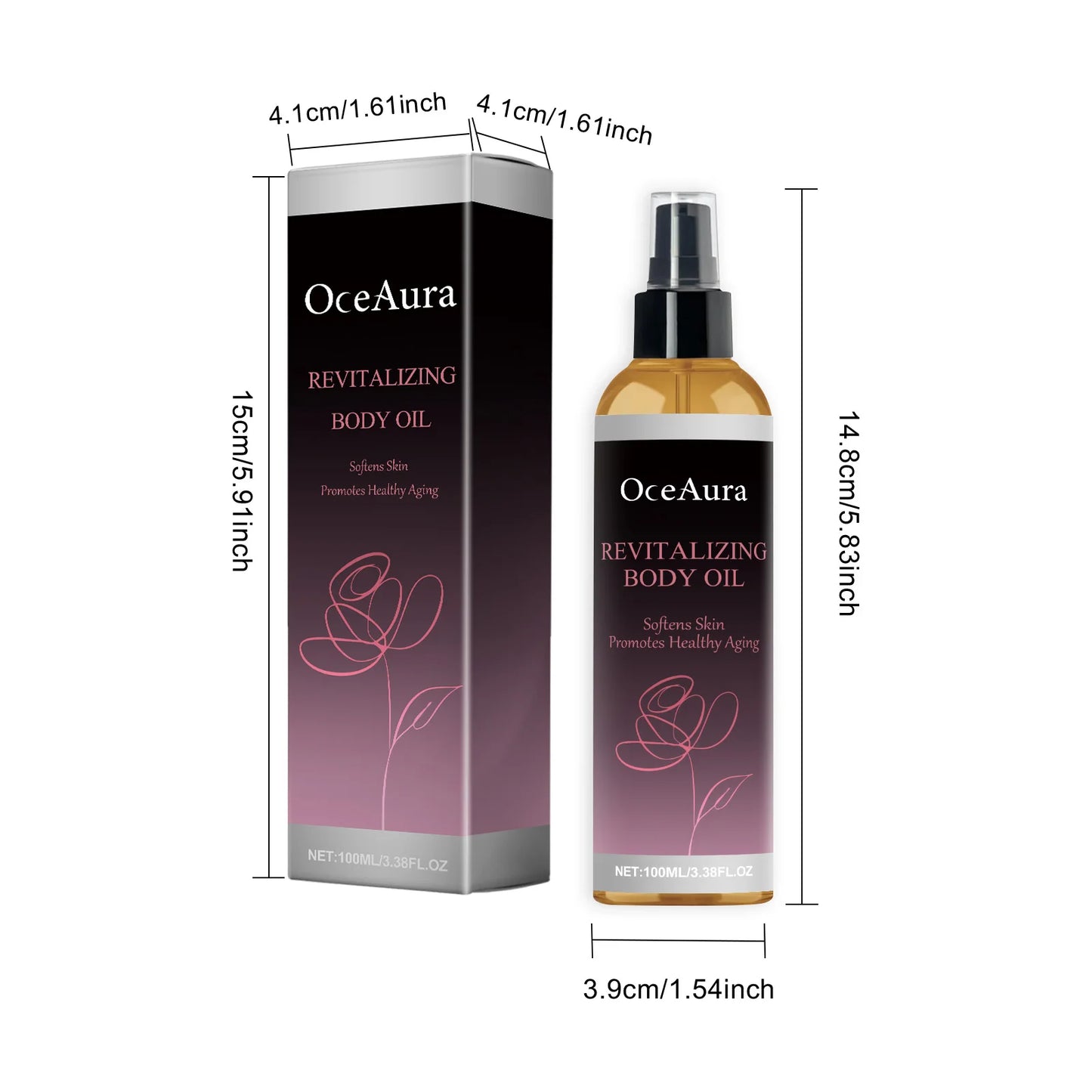 Body Skin Revitalizing Oil Lasting Hydrating Delay Aging Brightening Skin Tone Massage Relief Fatigue Soothing Body Oil