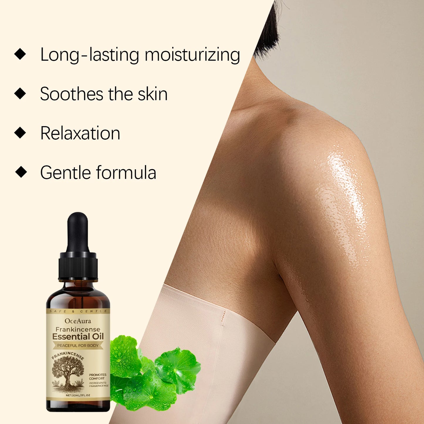 Frankincense Essential Oil Reduce Anxiety and Fatigue Massage Muscle Relaxing Soothing Mood Relief Stress Body Oil