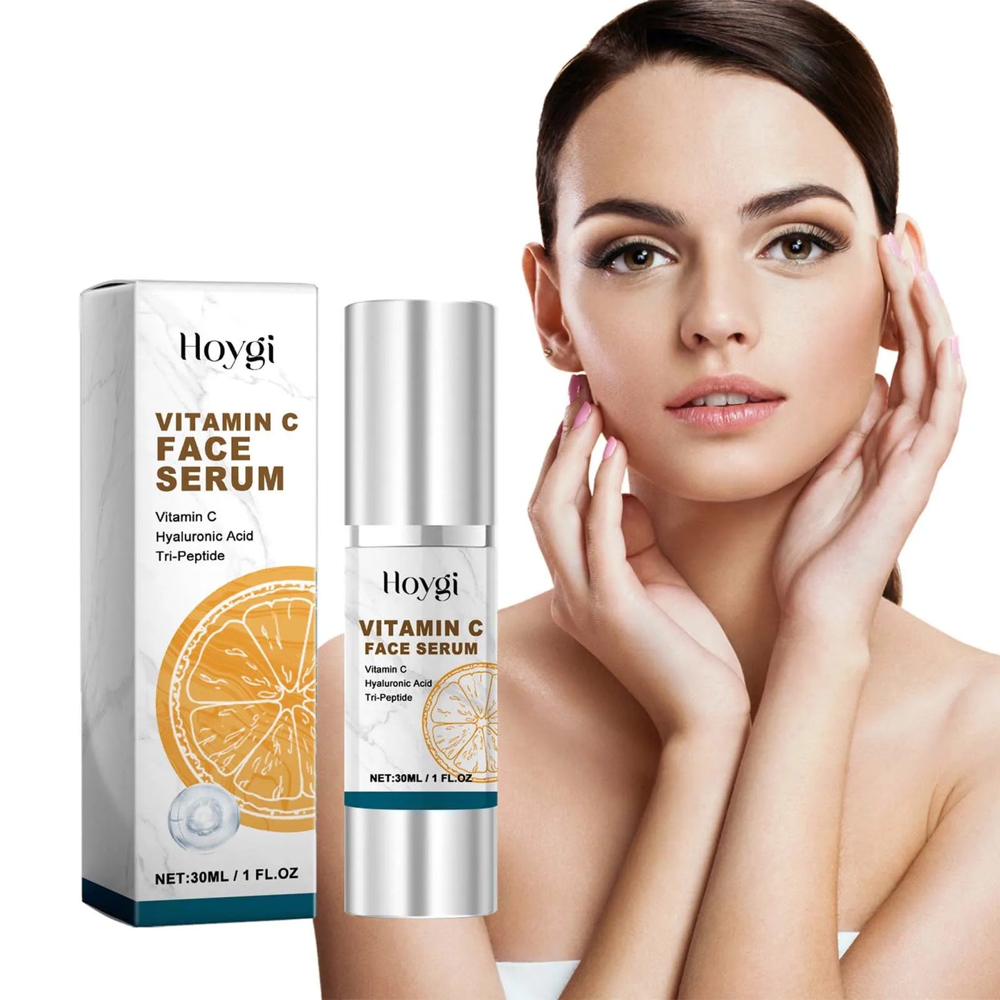 HOYGI Vitamin C facial essence lifts, tightens, reduces fine lines, moisturizes, softens, brightens, nourishes and protects skin