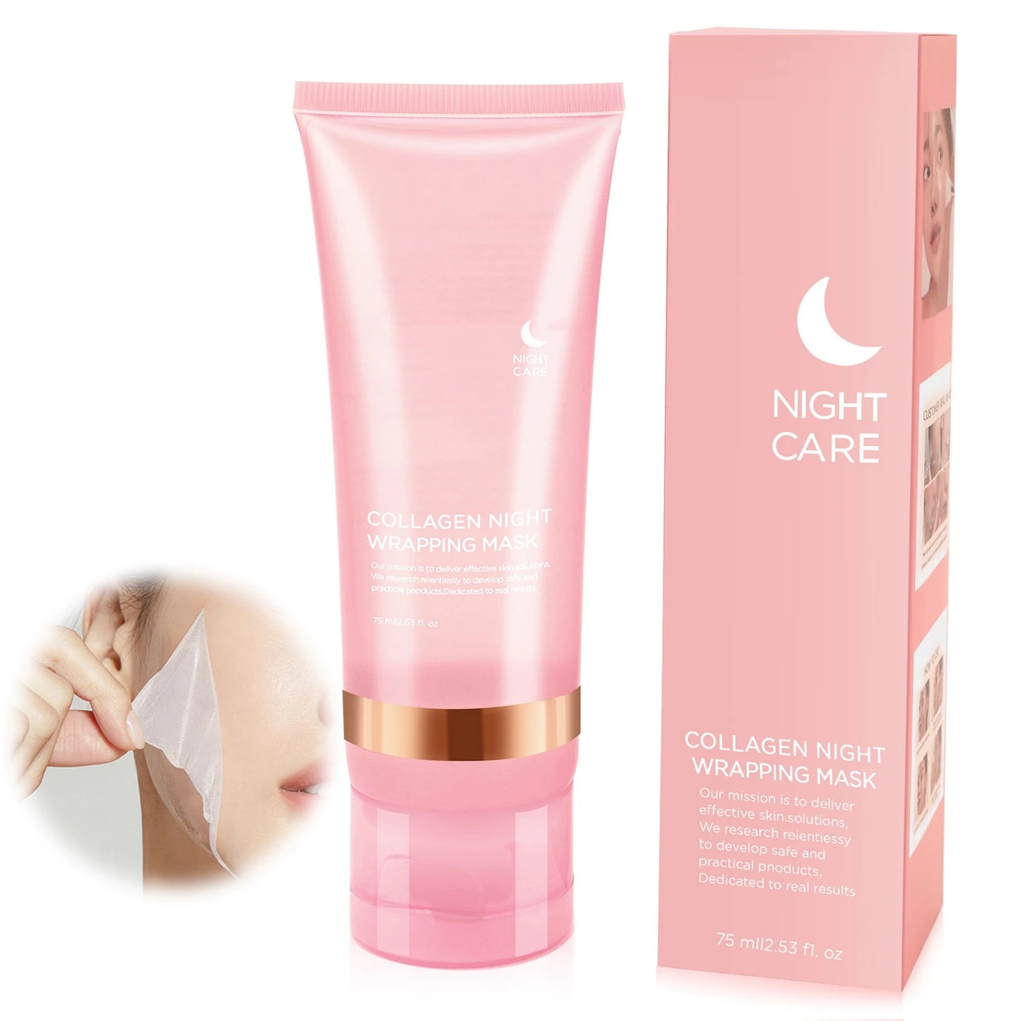 Collagen Night Wrapping Mask Collagen Night Wrapping Mask Elasticity Hydration Care Overnight Peel Off Facial Mask 75ml