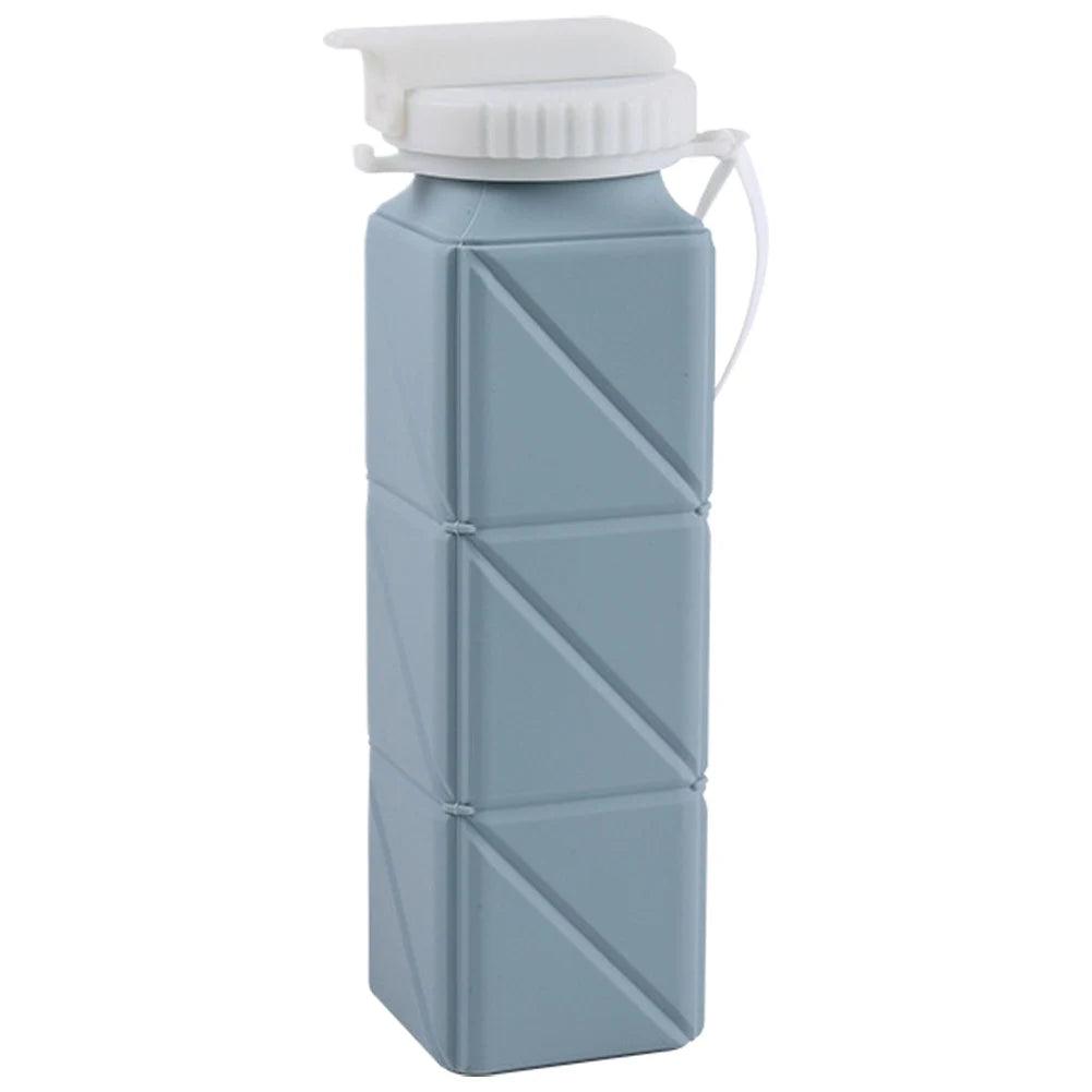 620ml Collapsible Water Bottle Foldable Water Bottle Leak-Proof Sports Water Jug BPA Free with Straw for Camping Hiking Running
