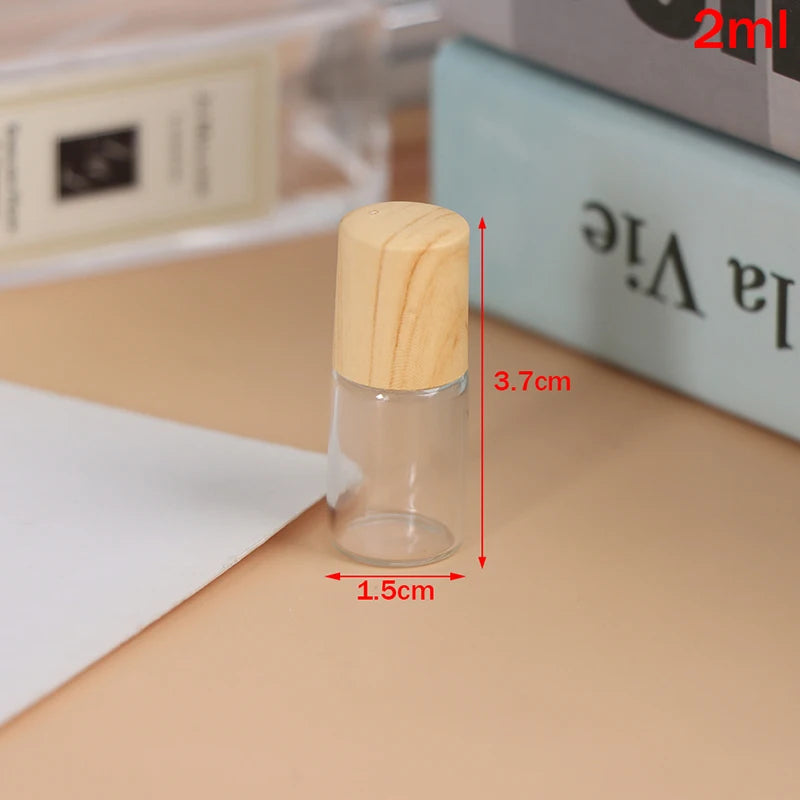 1/2/3/5 ml Roll On Bottle Refillable Empty Glass Essential Oils Perfume Vials