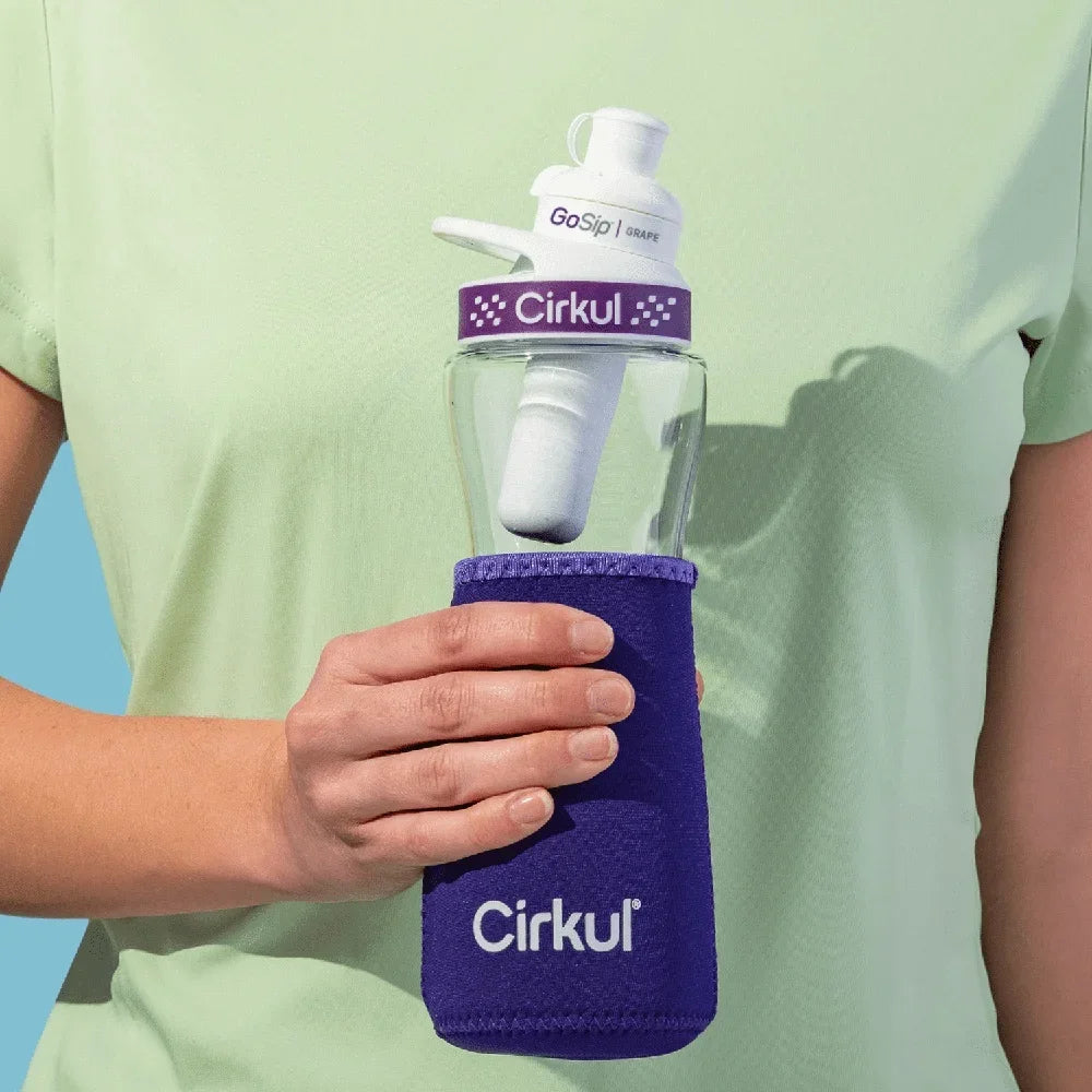 Insulated Chill Sleeve Comfort Grip Lid Set 22oz Water Bottle Compatible with Wide-Mouth Bottles