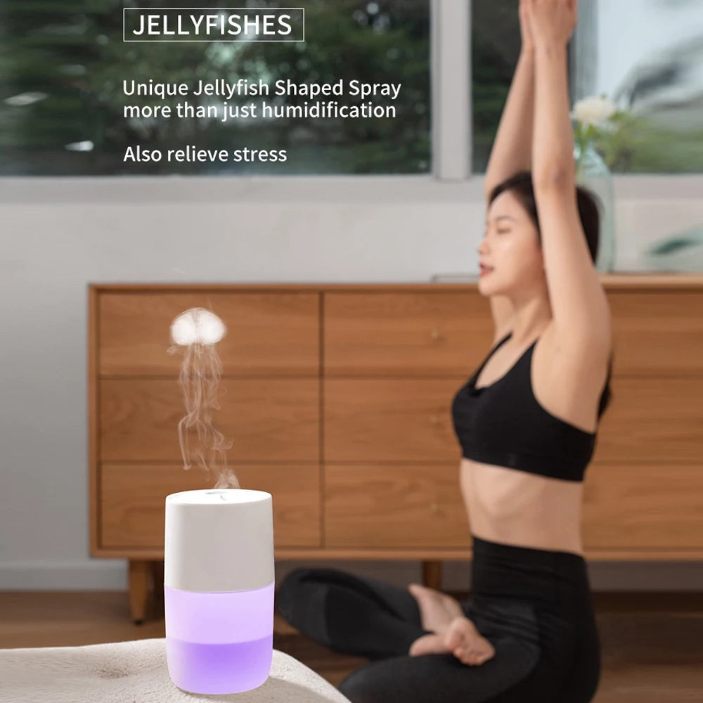 300ml Aromatherapy Diffuser with Humidifier & 7 Color LED Light Includes 2 Essential Oils