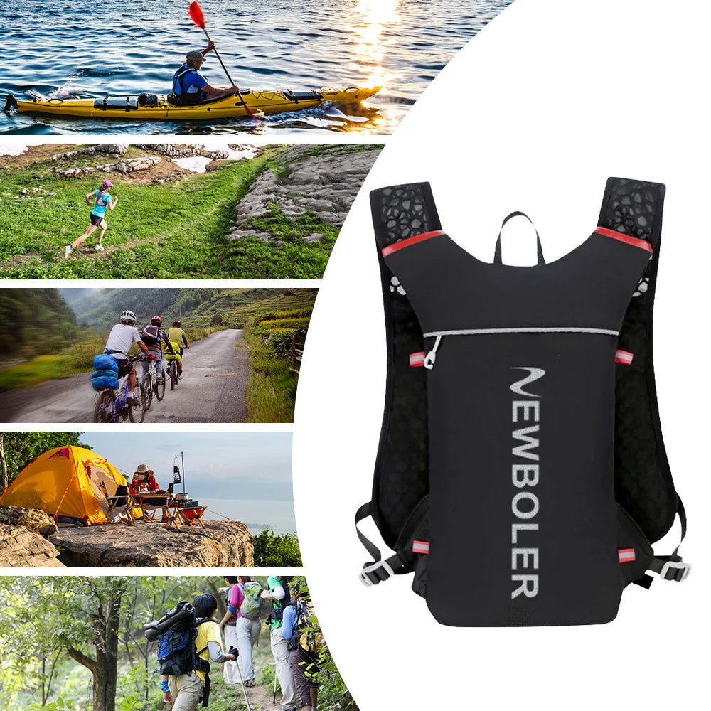 5L Ultra Lightweight Running Backpack Running Trail Hydration Vest Pack Marathon Running Bike Rucksack bag 500ml 2L Soft Flask