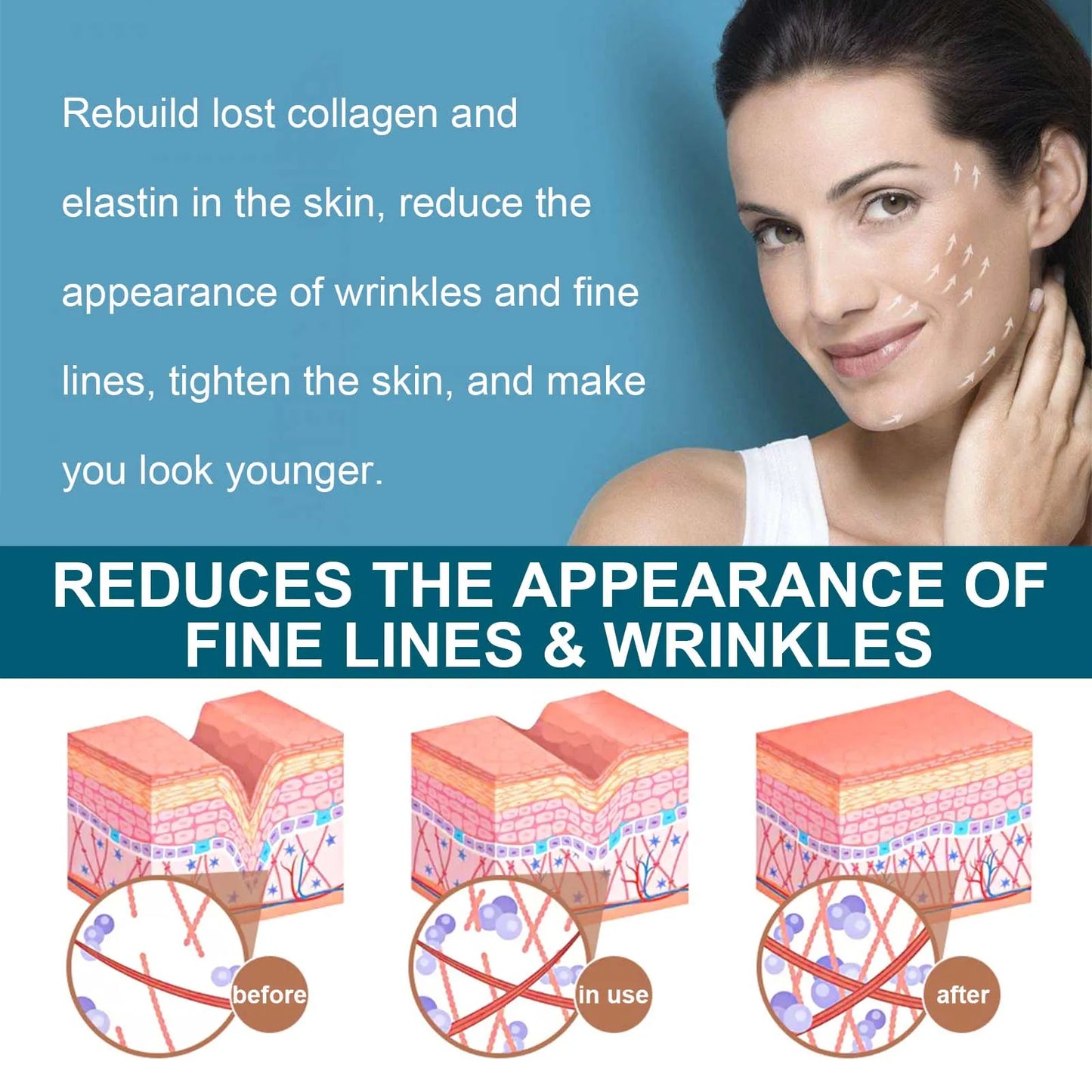 HOYGI Vitamin C facial essence lifts, tightens, reduces fine lines, moisturizes, softens, brightens, nourishes and protects skin