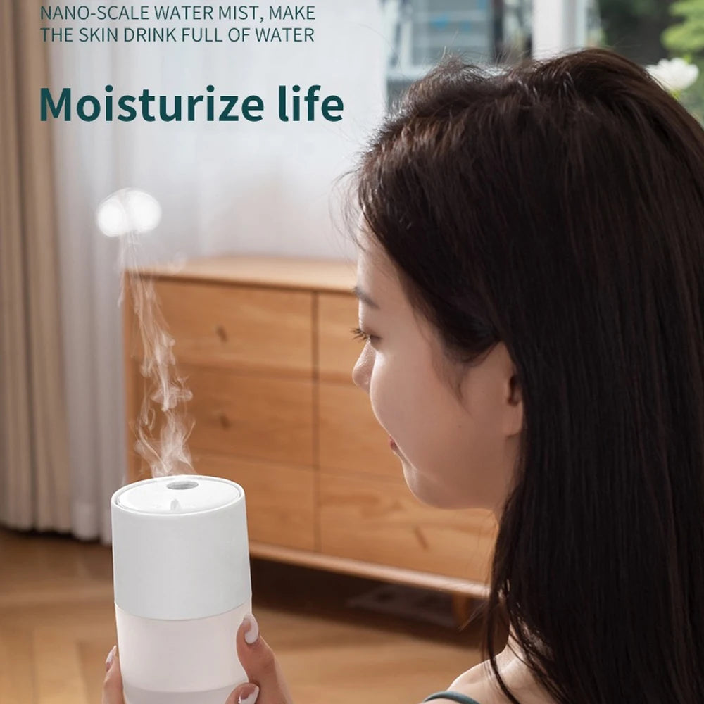 300ml Aromatherapy Diffuser with Humidifier & 7 Color LED Light Includes 2 Essential Oils