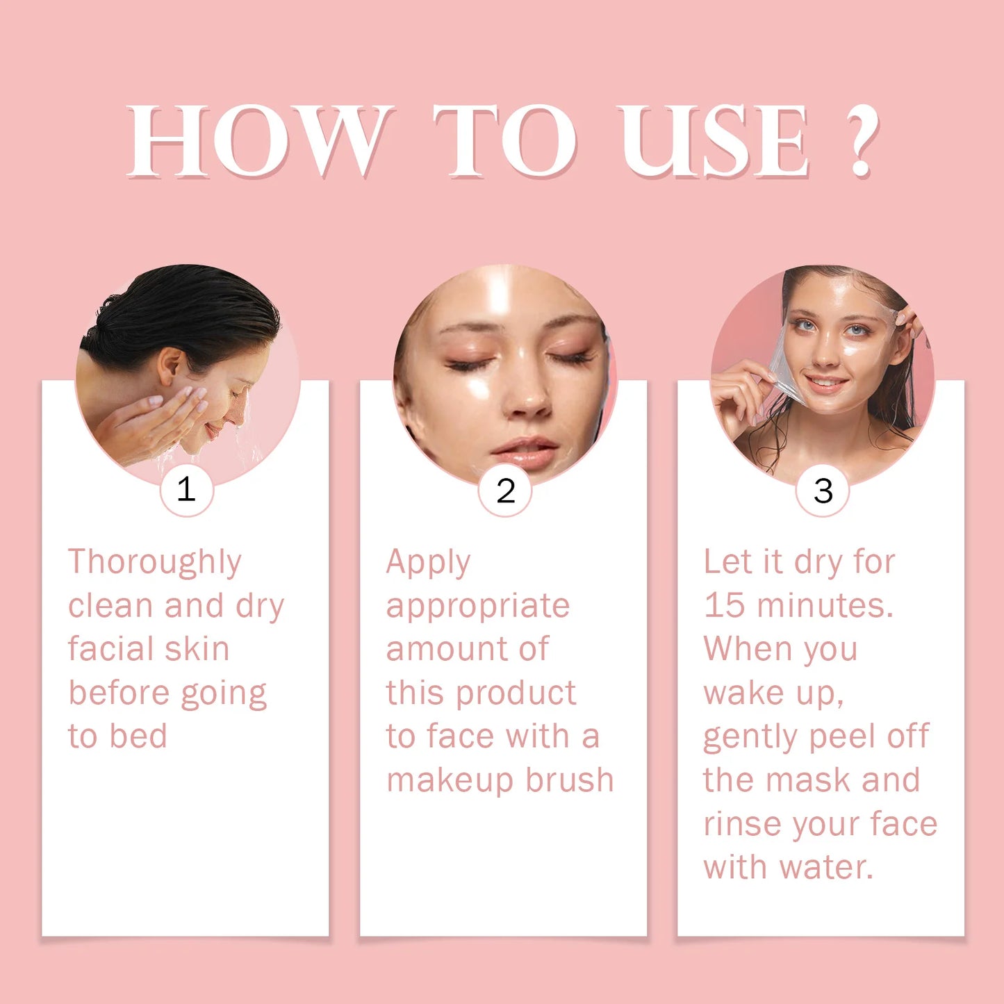 Collagen Night Wrapping Mask Elasticity Hydration Care Overnight Peel Off Facial Mask 75ml
