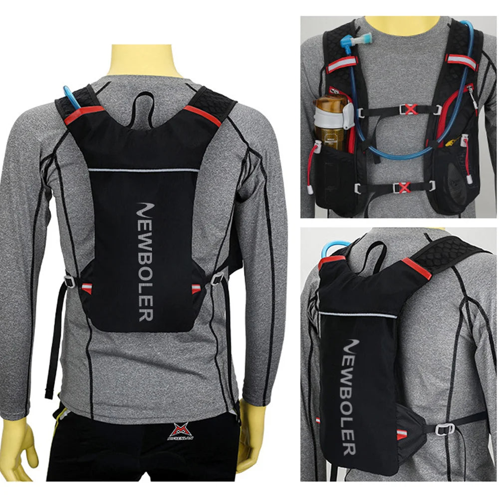 5L Ultra Lightweight Running Backpack Running Trail Hydration Vest Pack Marathon Running Bike Rucksack bag 500ml 2L Soft Flask