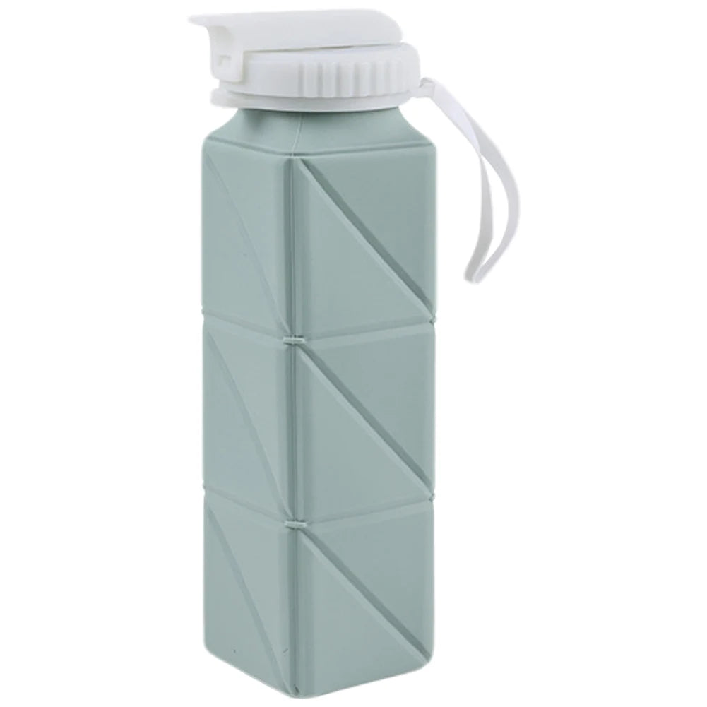 620ml Collapsible Water Bottle Foldable Water Bottle Leak-Proof Sports Water Jug BPA Free with Straw for Camping Hiking Running