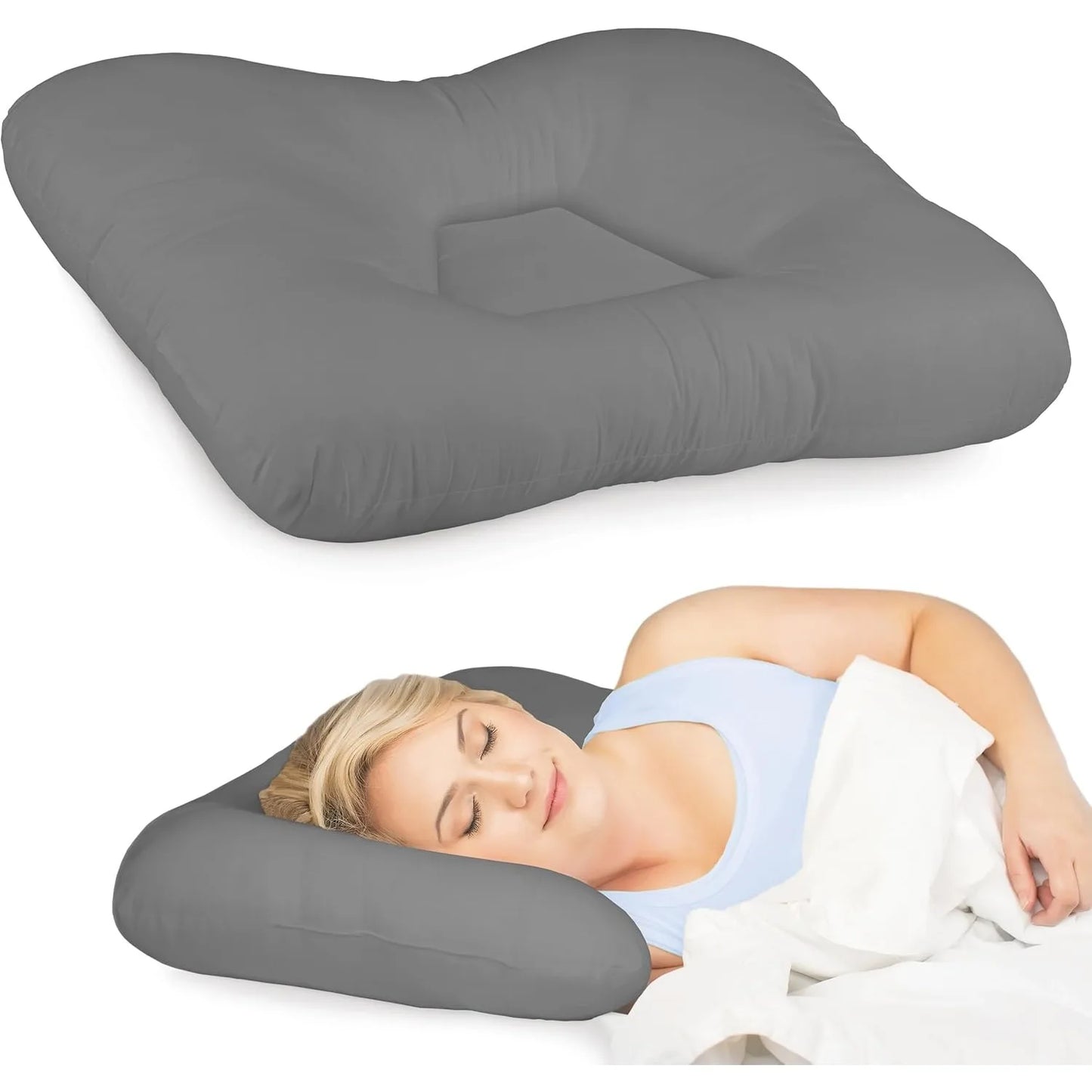 Original Tri-Core Firm-Cervical Support Pillow for Neck, Shoulder, & Back Pain Relief-Ergonomic Orthopedic Contour Pillow