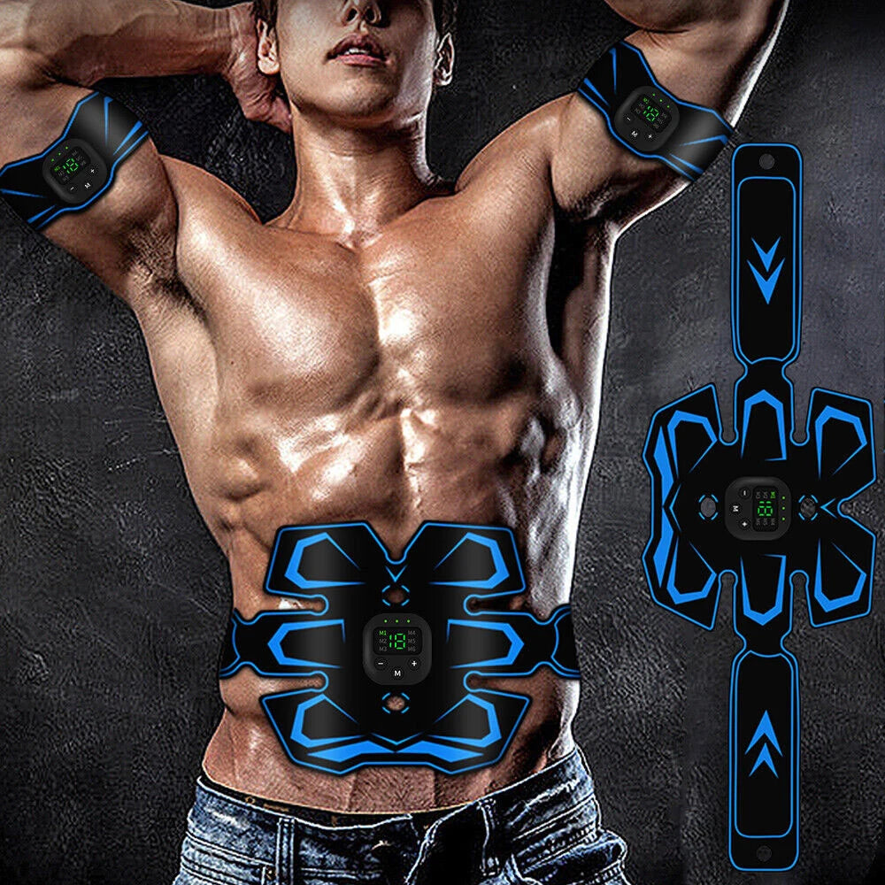 EMS Abdominal Training Device LED Display Ab Sport Exercise Belt USB Rechargeable Ab Workout Equipment Machine for Men and Women