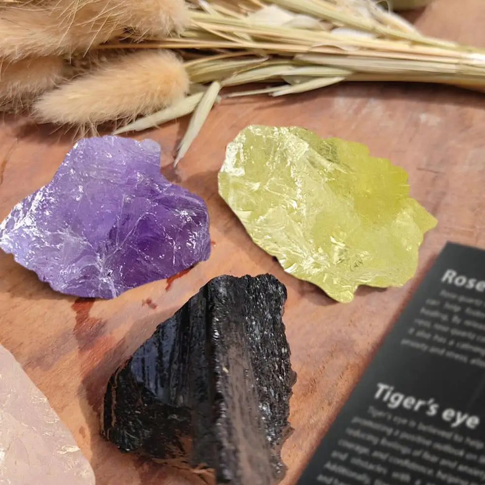Reiki Crystals Stones Meditation Natural Crystals Stones Kit Emotional Balance Crystal Stone For Meditation Yoga Bedroom