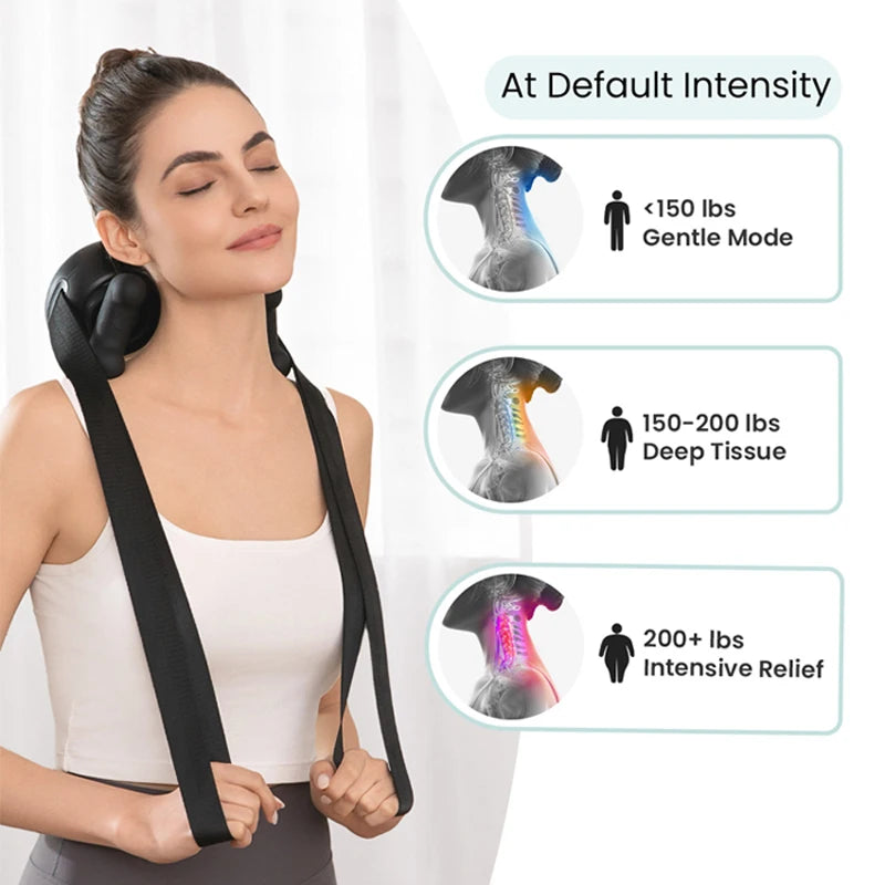 Nekteck Cordless Neck Massager, Shiatsu Neck and Shoulder Massager with Heat, Shoulder Massage, Electric Deep Tissue 6D Kneading