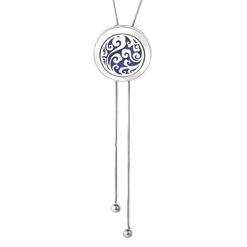 Adjustable Snake Chain Aromatherapy Perfume Essential Oil Diffuser Pendant Necklace Sweater Chain Jewelry Accessories Gifts