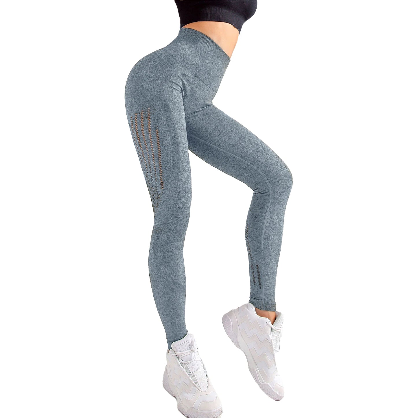 Women s High Waist Yoga Leggings with Tummy Control and Moisture-Wicking Fabric for Running and Workout