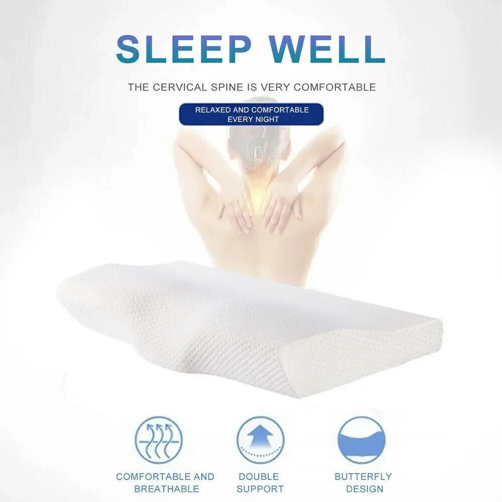2PCS Cervical Ergonomic Contour Pillows Neck Pain Relief Memory Pillow US