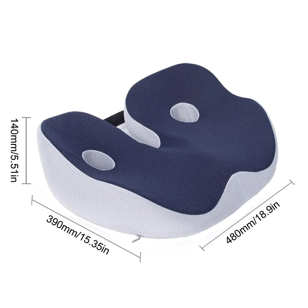 Memory Foam Seat Cushion Thick Chair Cushion Ergonomic Office Chair Cushion Sciatica & Back Support for All-Day Sitting Support