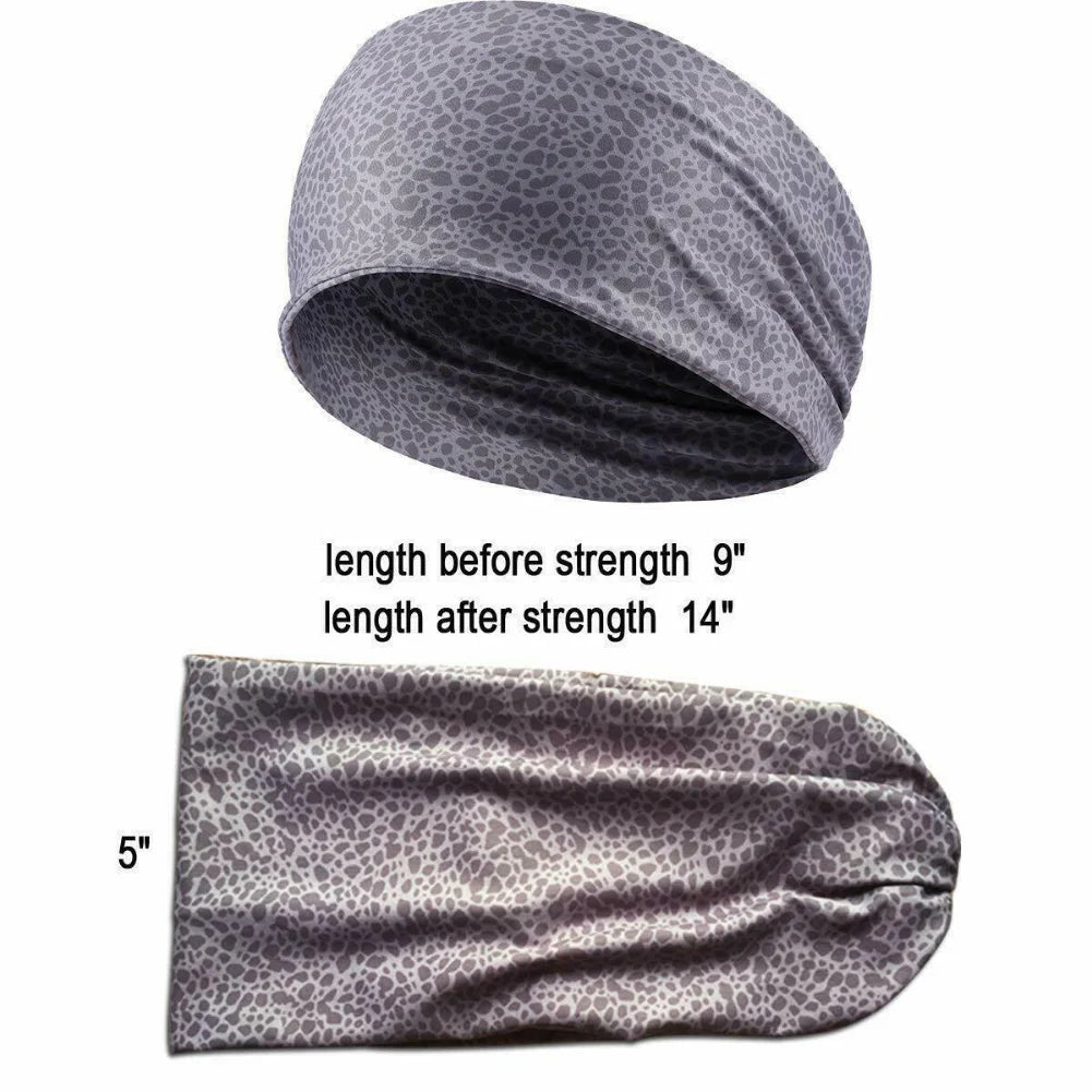 Mens Womens Wide Headband Non-slip Elastic Hair Wrap Sports Yoga Gym Hairband Breathable Gym Running Tennis Outdoor Headwrap