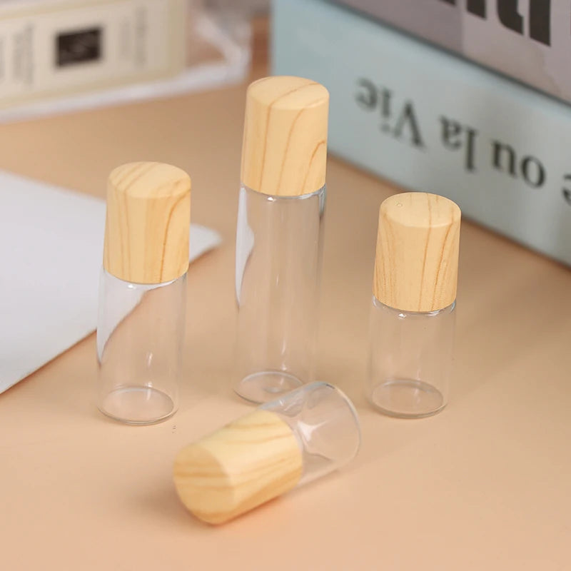 1/2/3/5 ml Roll On Bottle Refillable Empty Glass Essential Oils Perfume Vials