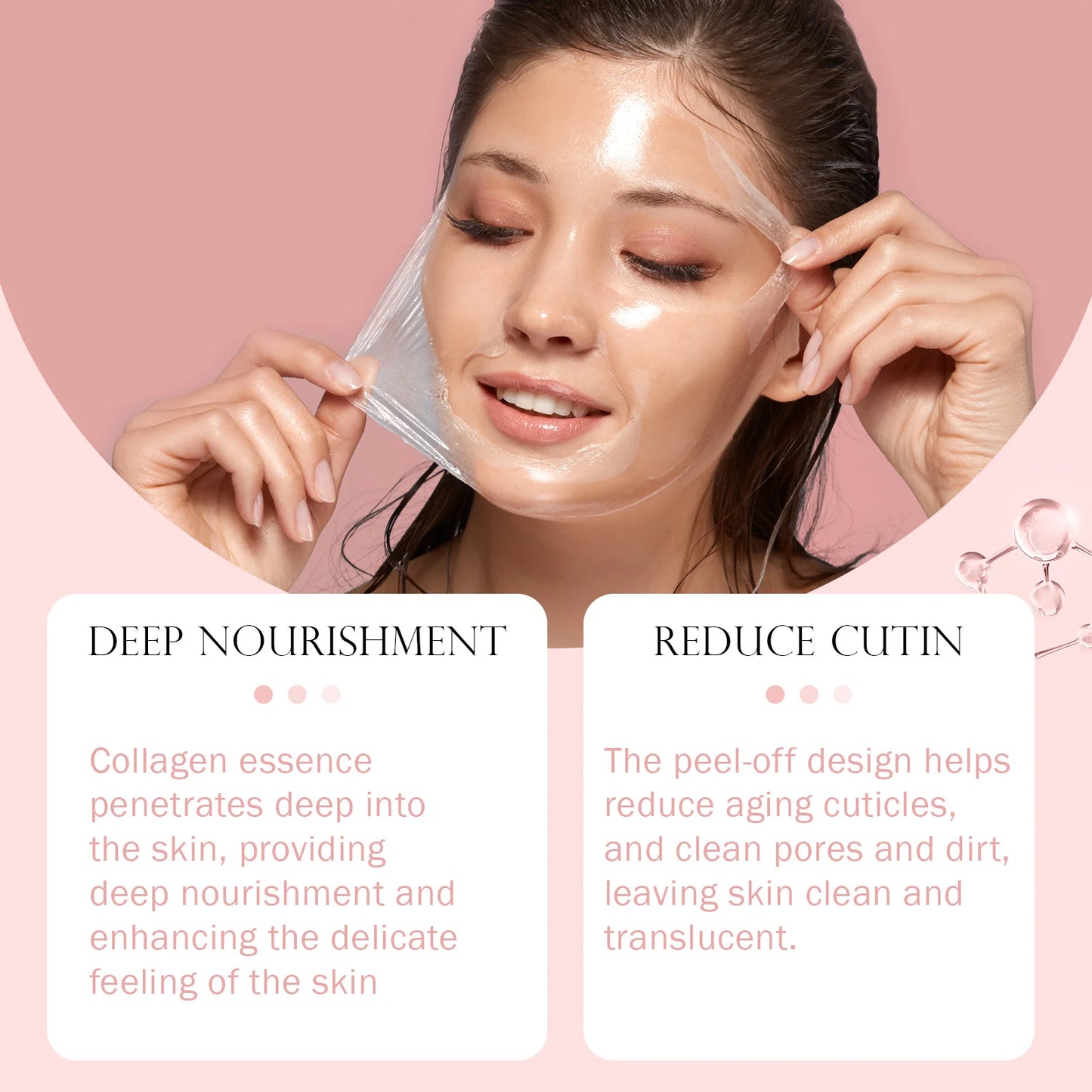 Collagen Night Wrapping Mask Elasticity Hydration Care Overnight Peel Off Facial Mask 75ml