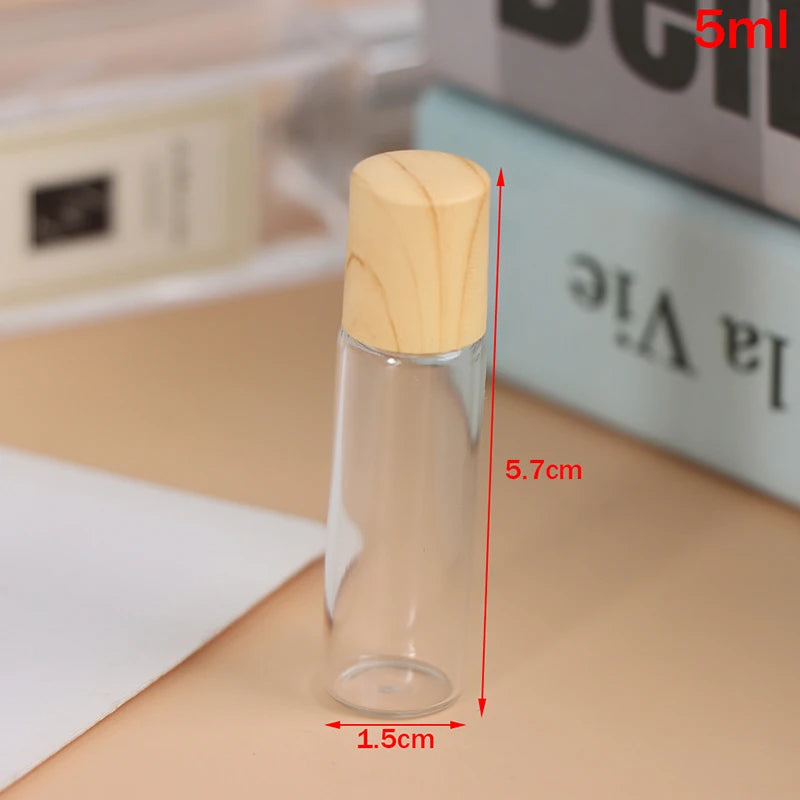 1/2/3/5 ml Roll On Bottle Refillable Empty Glass Essential Oils Perfume Vials