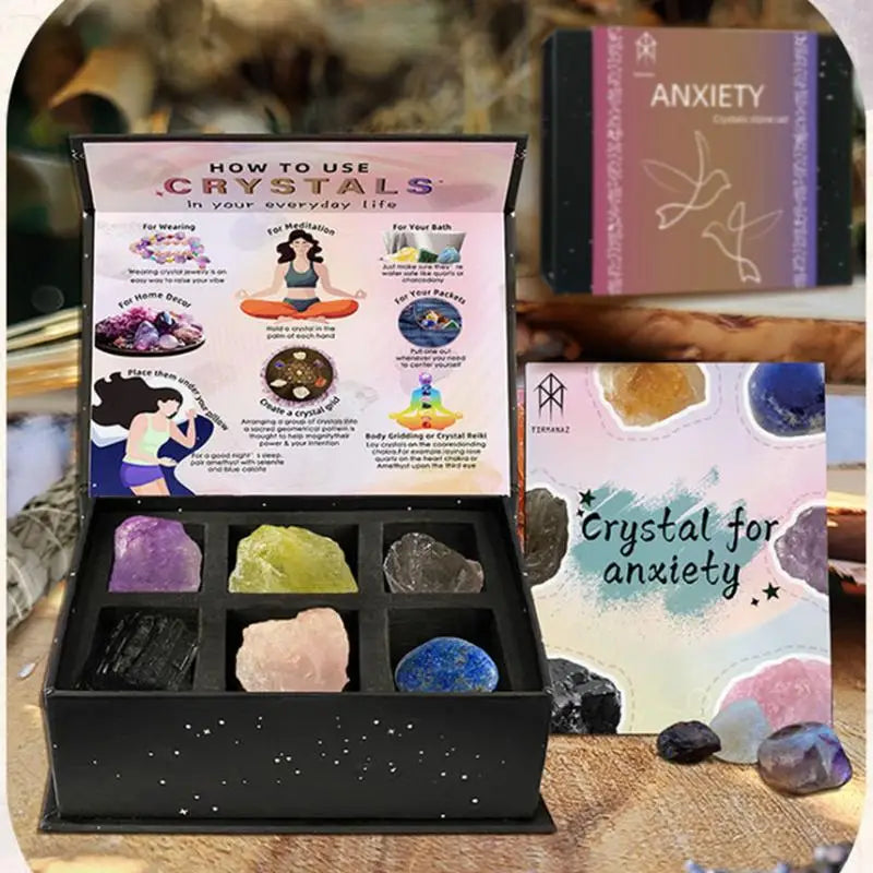 Reiki Crystals Stones Meditation Natural Crystals Stones Kit Emotional Balance Crystal Stone For Meditation Yoga Bedroom