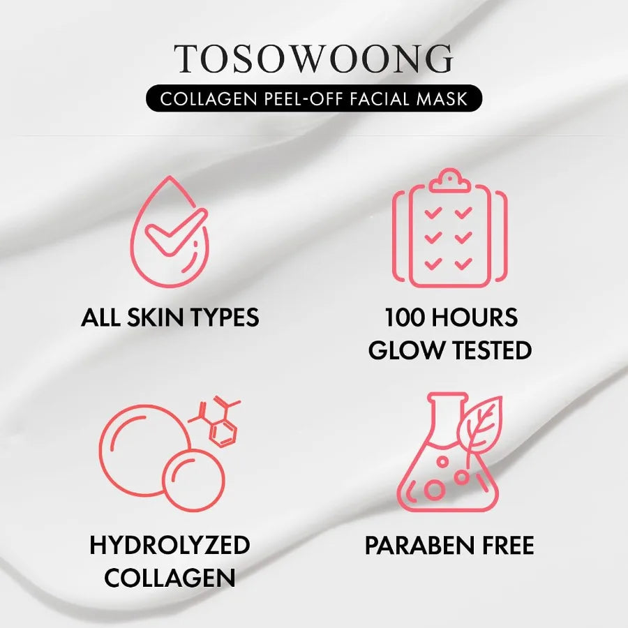 Real Collagen Fit Hydrolyzed Collagen Wrapping Mask Peel Off Facial Mask for elasticity Hydrating Glow Glass Skin Face Moisturi