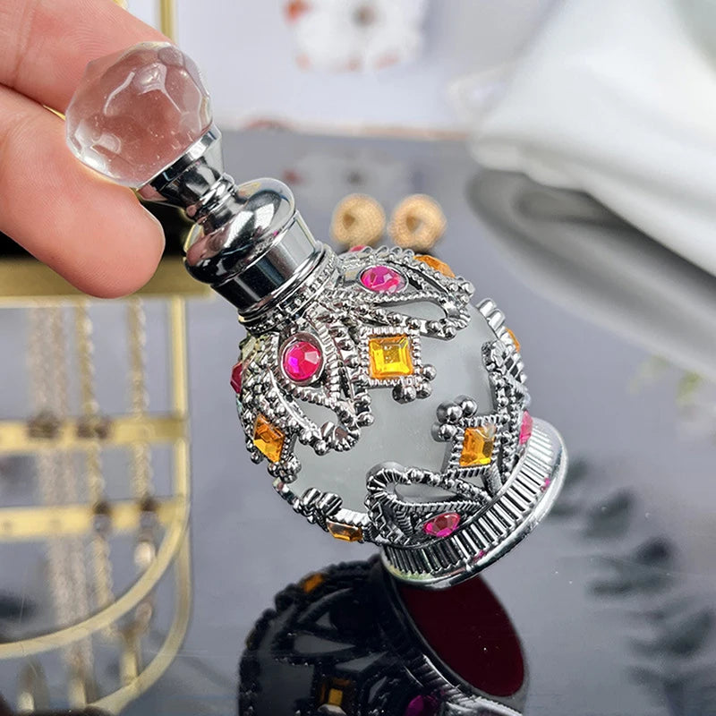 1Pc 15ML Dubai Style Storage Bottle Glass Bottle Refillable Perfume Essential Oil Bottle Special Split Bottle Empty Bottle