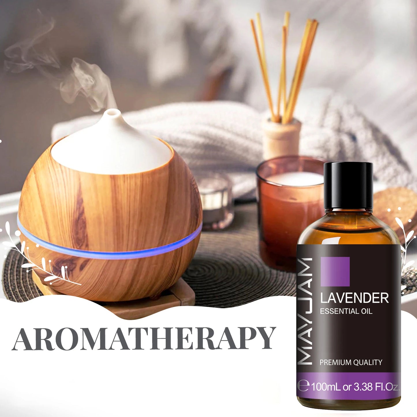 Pure Essential OilVanilla Sweet Orange Eucalyptus Lavender Sandalwood Peppermint Bergamot Patchouli Scents 100ML Natural Essential Oils