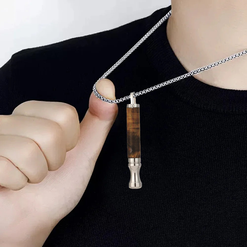 Anti-Smoking Assistance Necklace Stress Anxiety Necklace Mindfulness Breathing Tool Natural Calming Relief Energy Stone Necklace