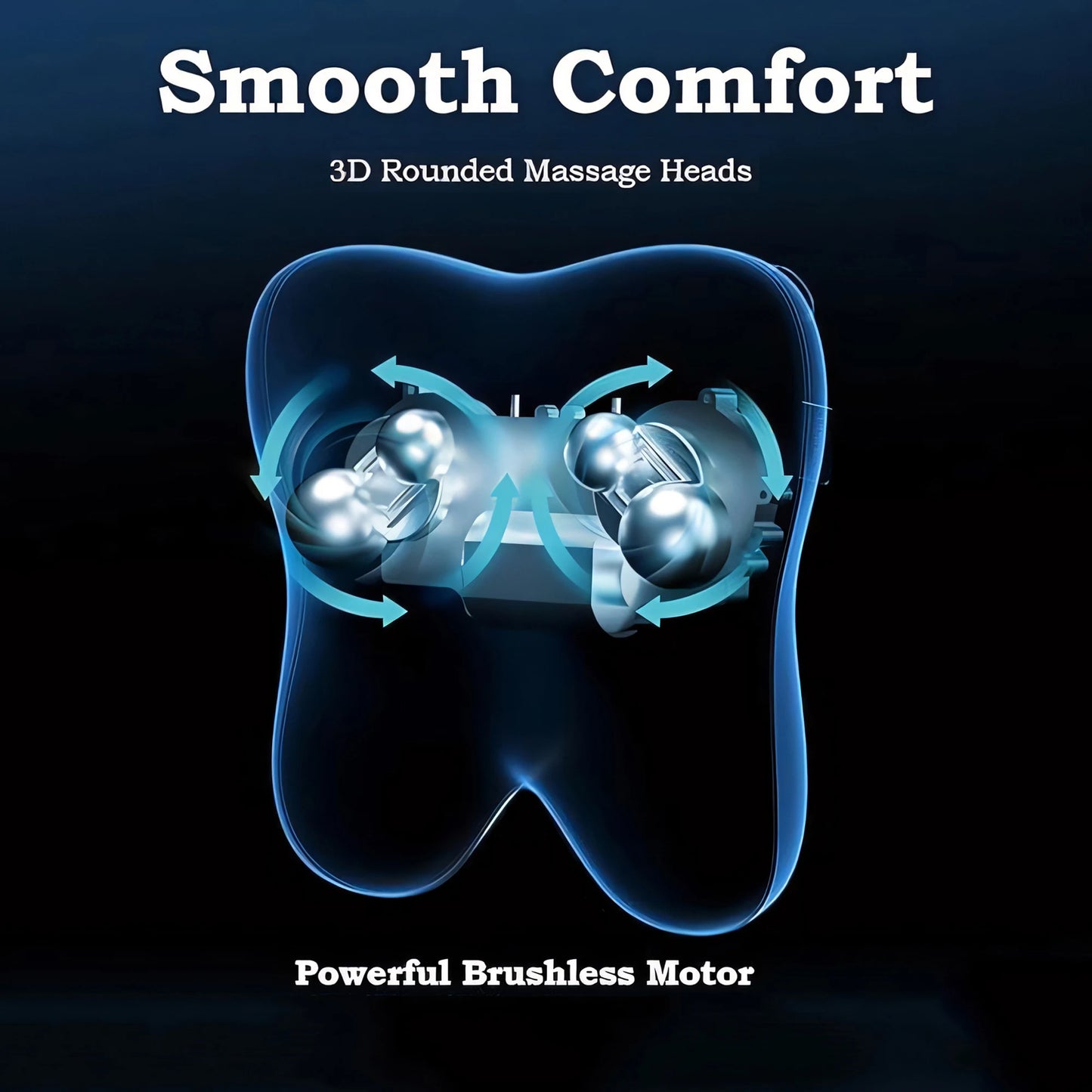 Back Massage Pillow with Heat Cordless Neck Massagers for Relax Deep Tissue Shiatsu Massagers for Full Body message