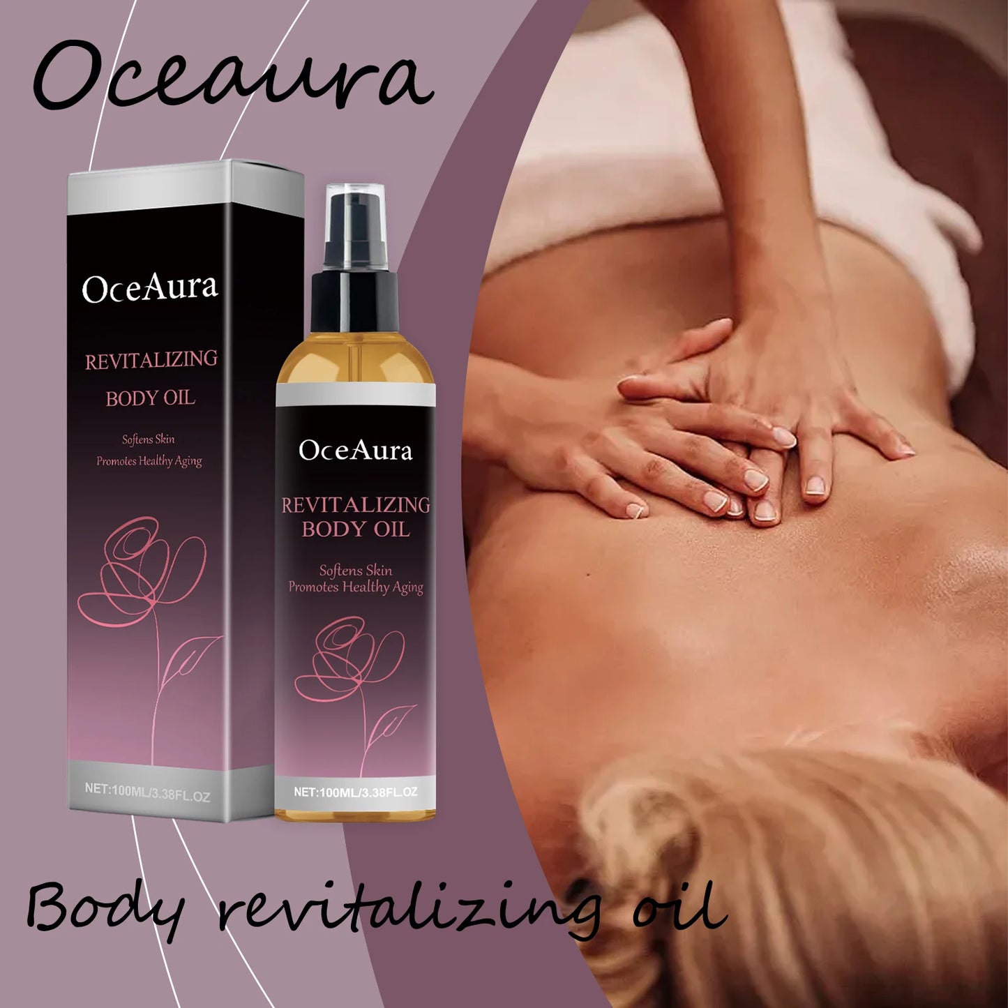 Body Skin Revitalizing Oil Lasting Hydrating Delay Aging Brightening Skin Tone Massage Relief Fatigue Soothing Body Oil