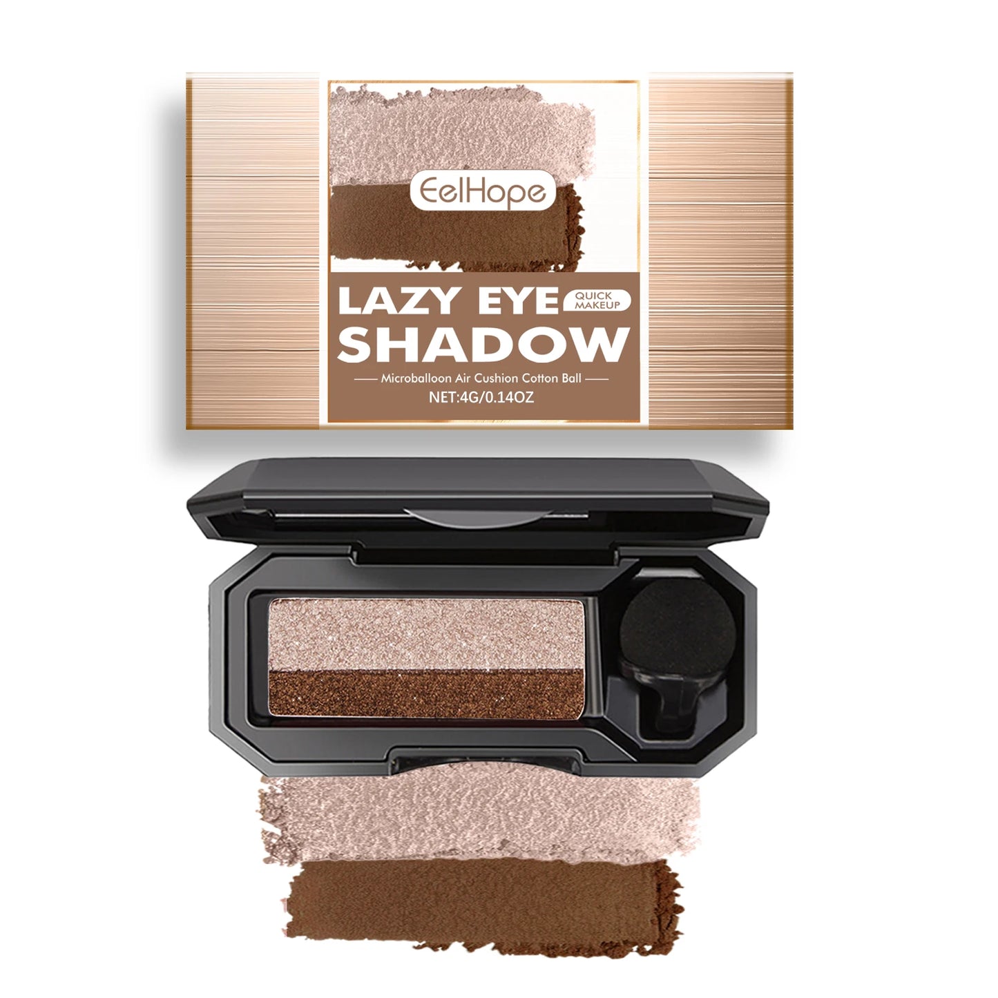 Lazy Eye Shadow Quick Makeup Easy Coloring Waterproof Sweatproof Matte Women Lasting Beauty Two Color Eye Shadow Tray