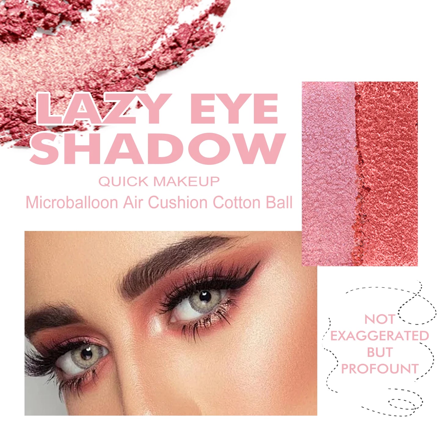 Lazy Eye Shadow Quick Makeup Easy Coloring Waterproof Sweatproof Matte Women Lasting Beauty Two Color Eye Shadow Tray