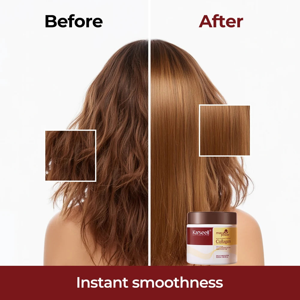 Karseell Collagen Hair Mask 500ml/100ml Deep Repair Essence Repair Collagen for Dry Damaged Hair All Hair Type