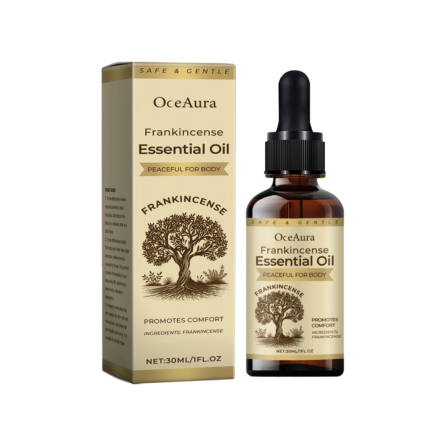 Frankincense Essential Oil Reduce Anxiety and Fatigue Massage Muscle Relaxing Soothing Mood Relief Stress Body Oil