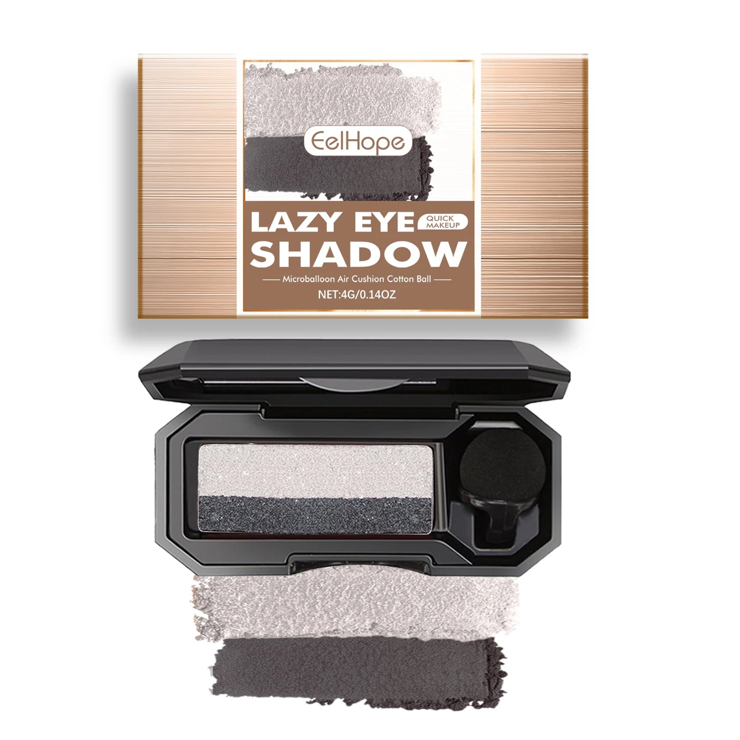 Lazy Eye Shadow Quick Makeup Easy Coloring Waterproof Sweatproof Matte Women Lasting Beauty Two Color Eye Shadow Tray