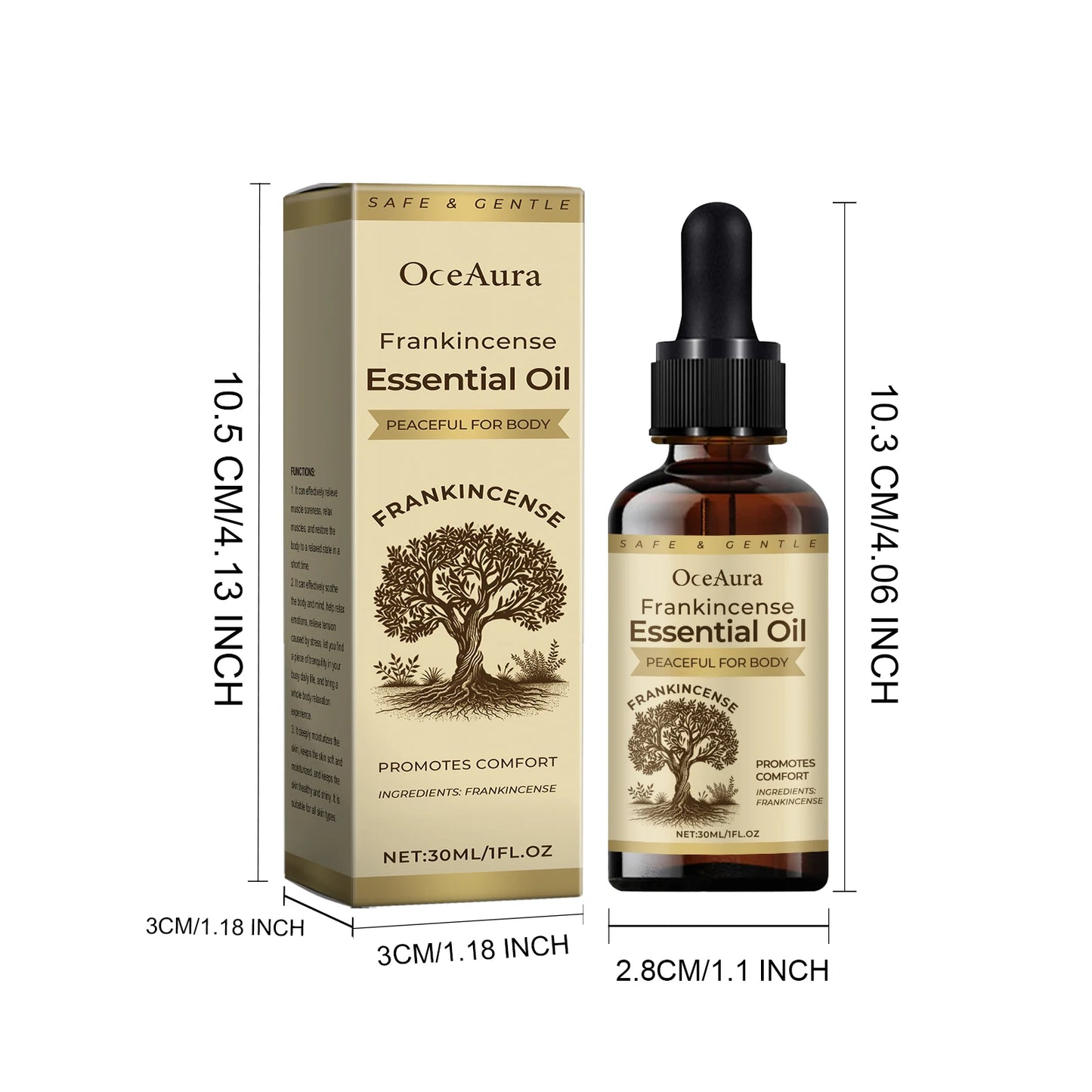 Frankincense Essential Oil Reduce Anxiety and Fatigue Massage Muscle Relaxing Soothing Mood Relief Stress Body Oil