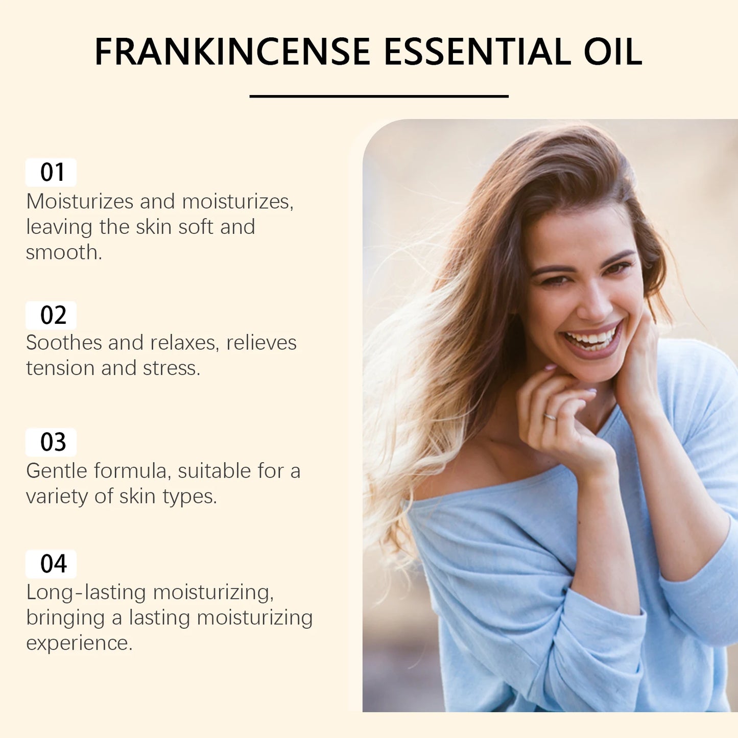 Frankincense Essential Oil Reduce Anxiety and Fatigue Massage Muscle Relaxing Soothing Mood Relief Stress Body Oil