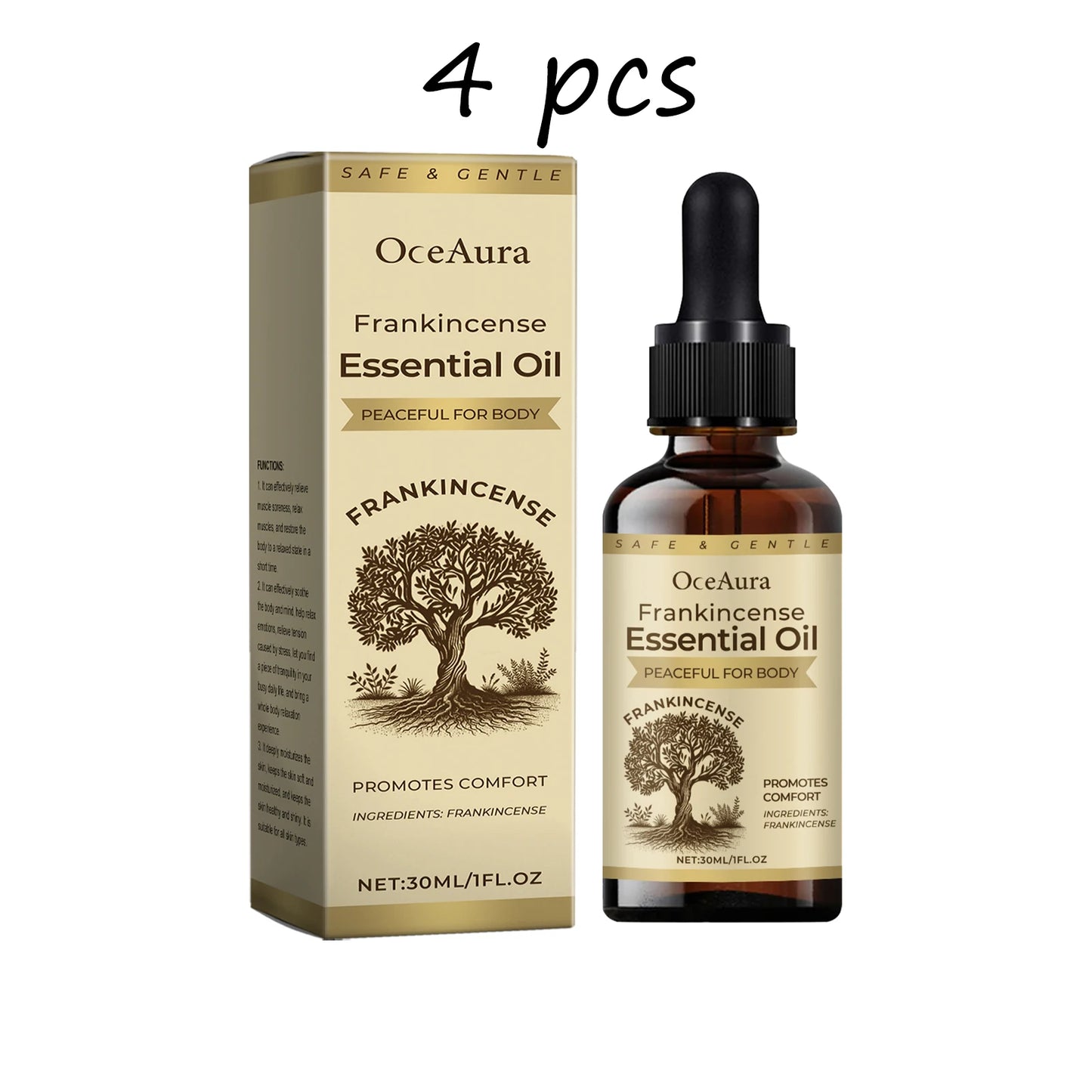 Frankincense Essential Oil Reduce Anxiety and Fatigue Massage Muscle Relaxing Soothing Mood Relief Stress Body Oil