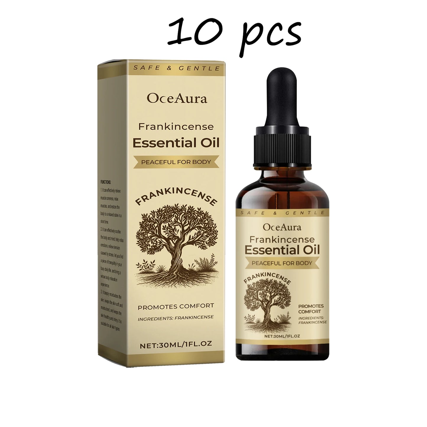 Frankincense Essential Oil Reduce Anxiety and Fatigue Massage Muscle Relaxing Soothing Mood Relief Stress Body Oil