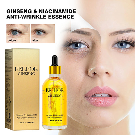 Ginseng Face Anti Wrinkle Serum Reduce Fine Lines Tightening Hydrating Anti-aging Plumping Face Smooth Skin Care Serum