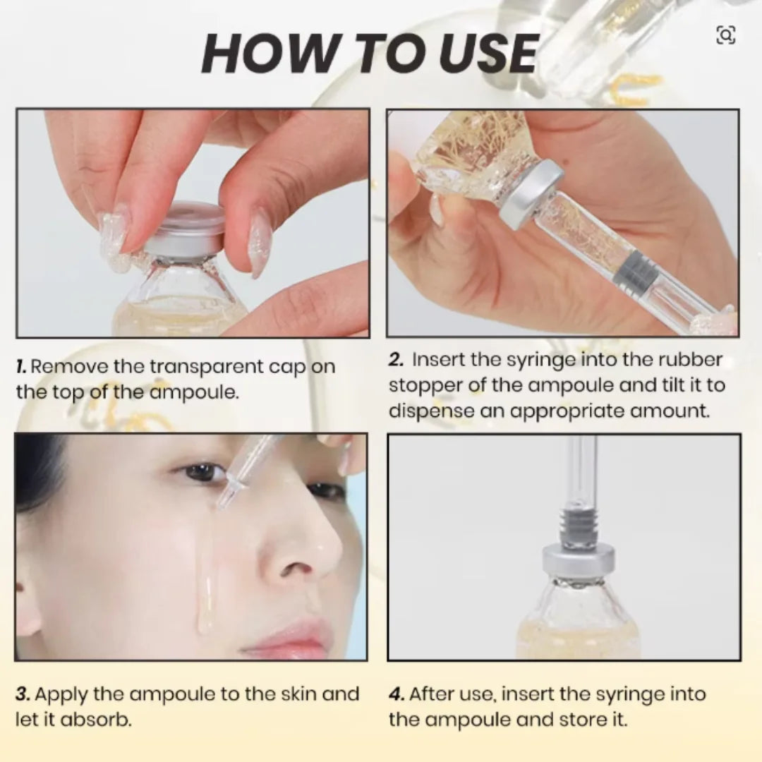 Collagen Ampoule Essence Liquid Set - Needle Type Firming Anti Wrinkle Line Sculpture Skin Care Moisturizing Repair Serum 40ml