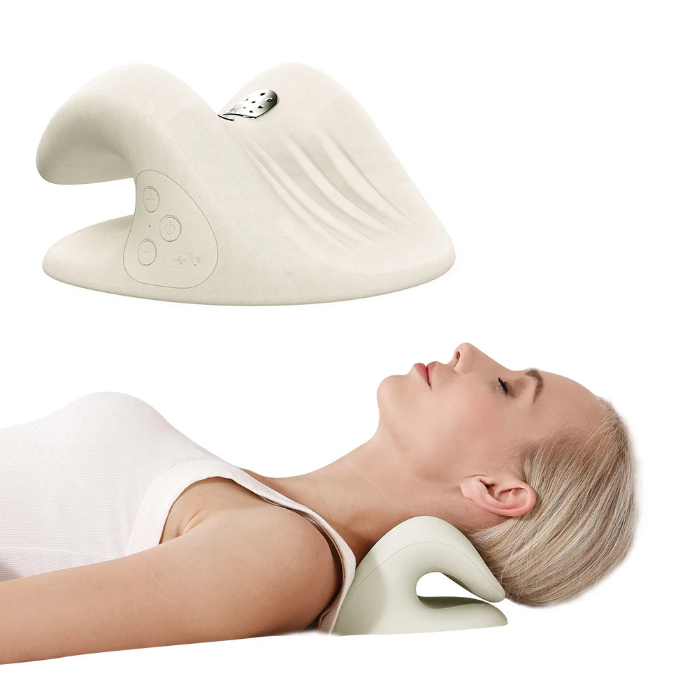 5900S Electric Neck Massager Pillow for Neck Cervical Shoulder Massage Relax Neck Chiropractic Traction Spine Stretch Correction