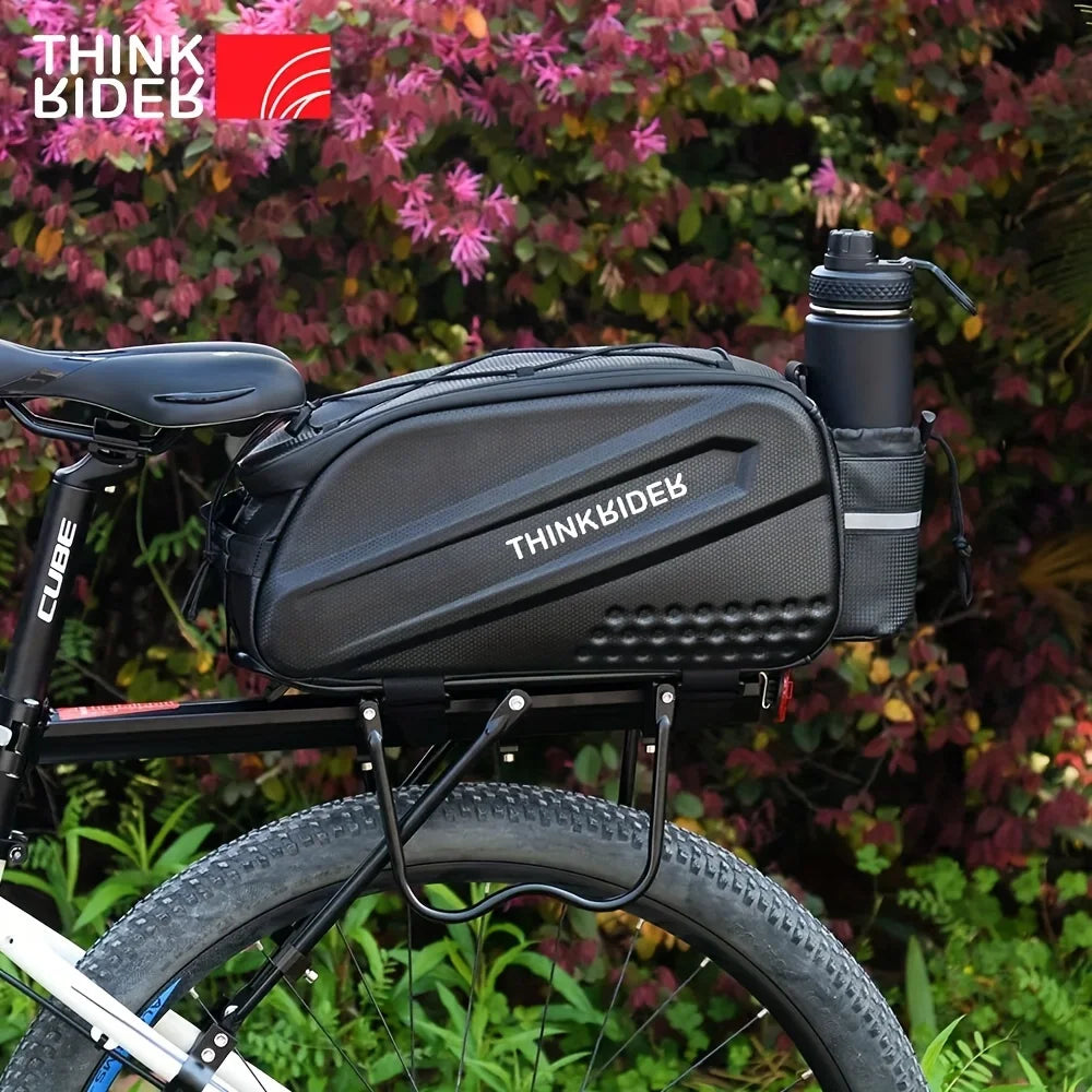 ThinkRider Bicycle Hard Shell Tear Hunch Bag, 14L Large Capacity Hunch Bag, Anti-Splash Material, With Rain Cover