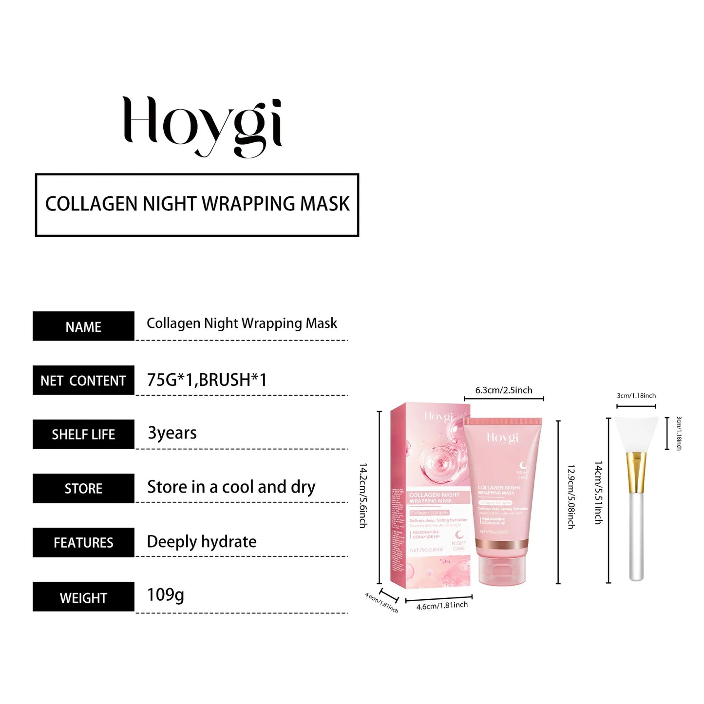 Collagen Light Wrinkle Tear Mask Hydrating Moisturizing and Skin Rejuvenating and Improving Dull Firming Apply Mask