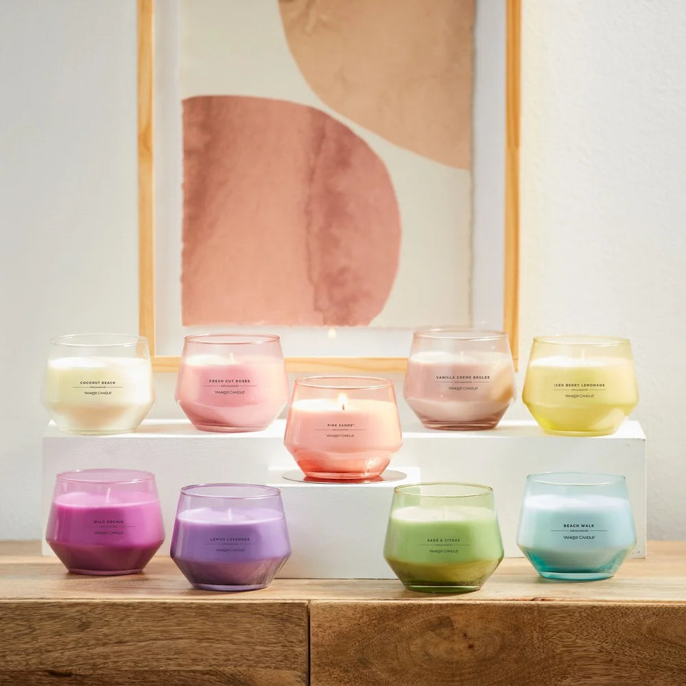 Pink Sands Scented Candle 10oz Soy Paraffin Blend Cotton Wick Unique Crackling Sound Home Ambiance Gift