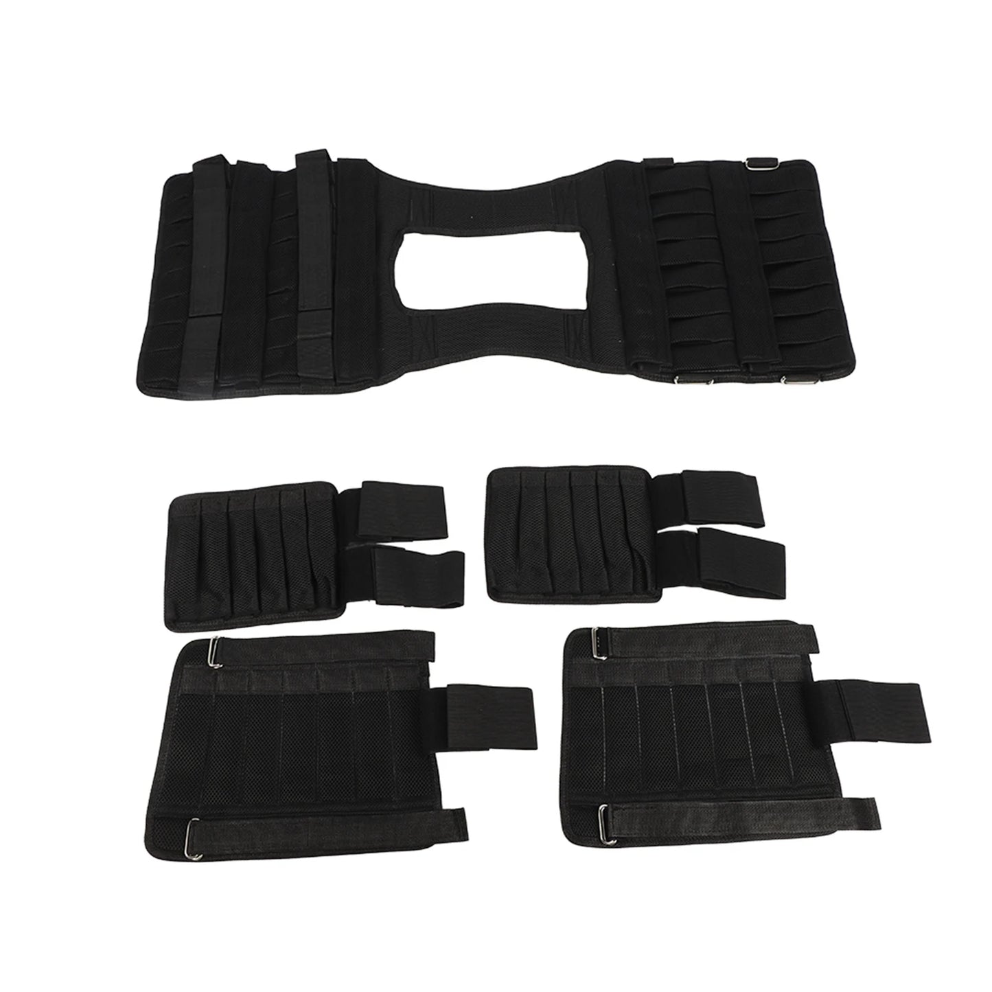 Max Loading 15kg/35kg Adjustable Vest Weight Exercise Weight Loading Cloth Strength Training with 6kg Leg Weight 5kg Arm Weight