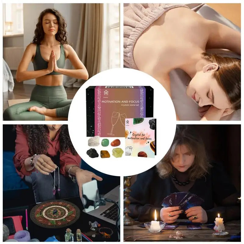 Reiki Crystals Stones Meditation Natural Crystals Stones Kit Emotional Balance Crystal Stone For Meditation Yoga Bedroom